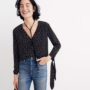 Madewell Star Pattern Silk Blouse
